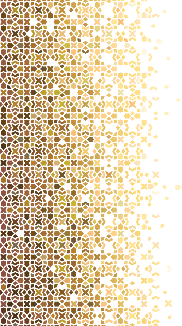 Greeting card template with morocco gold pattern